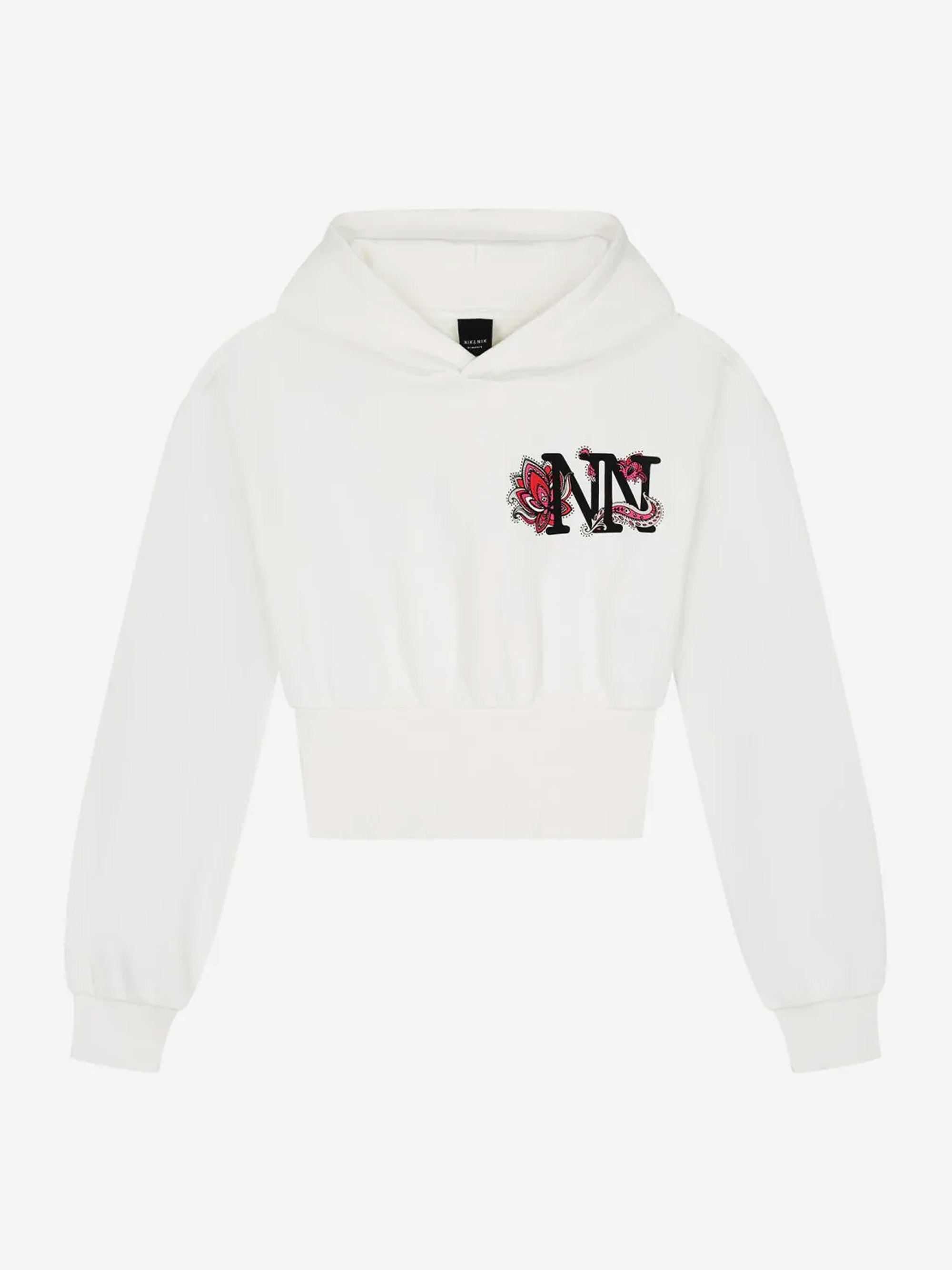 Cropped hoodie met logo