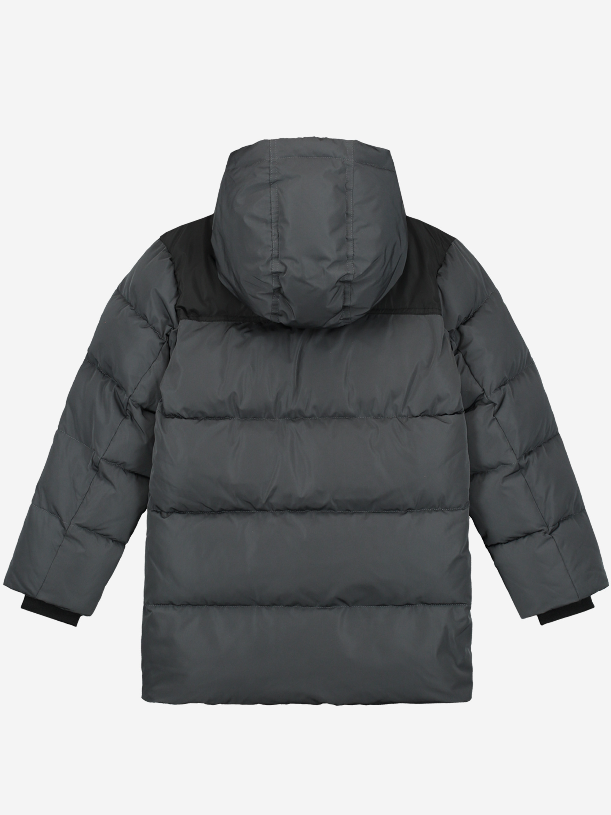 Puffer jas met capuchon en logo