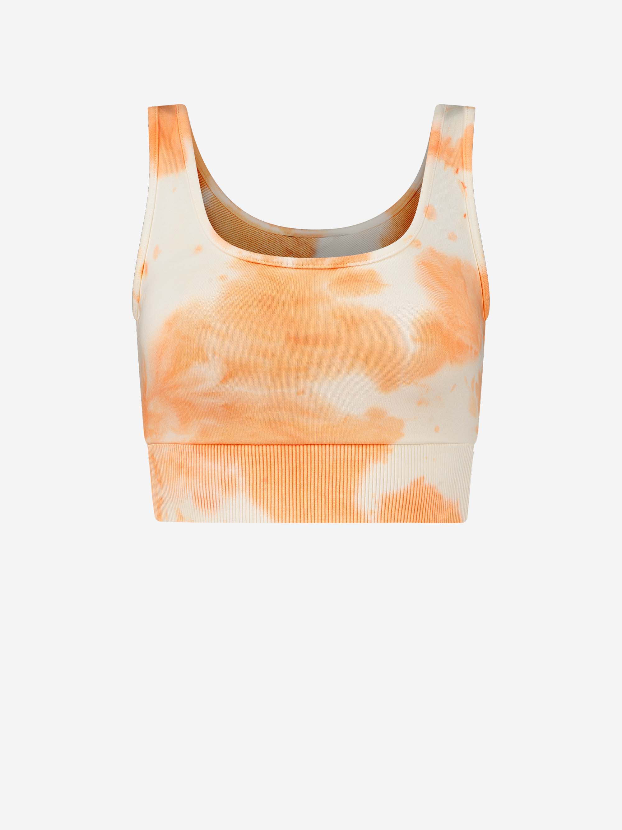 Short fitted top with tie dye print