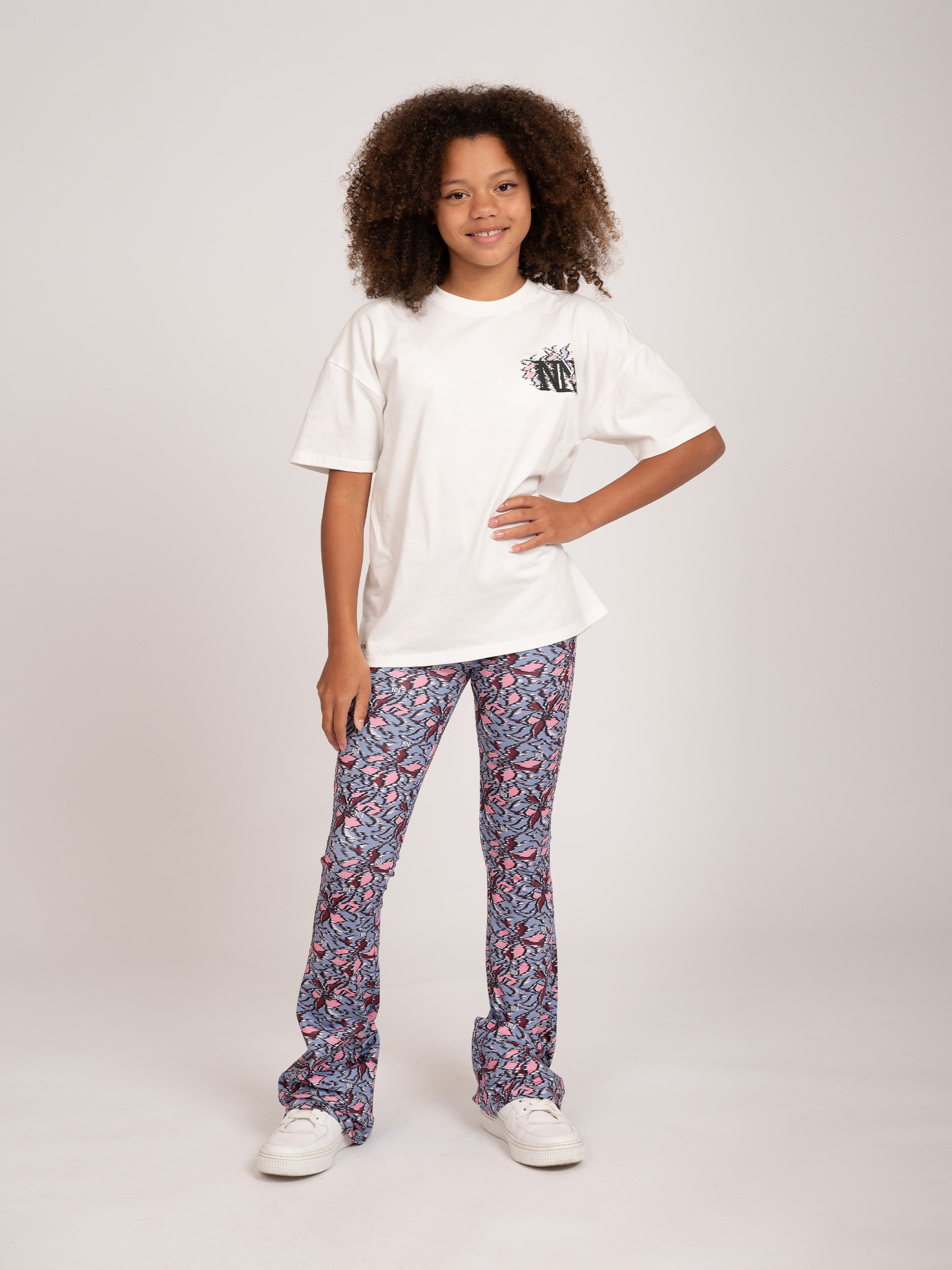 Flared broek met print