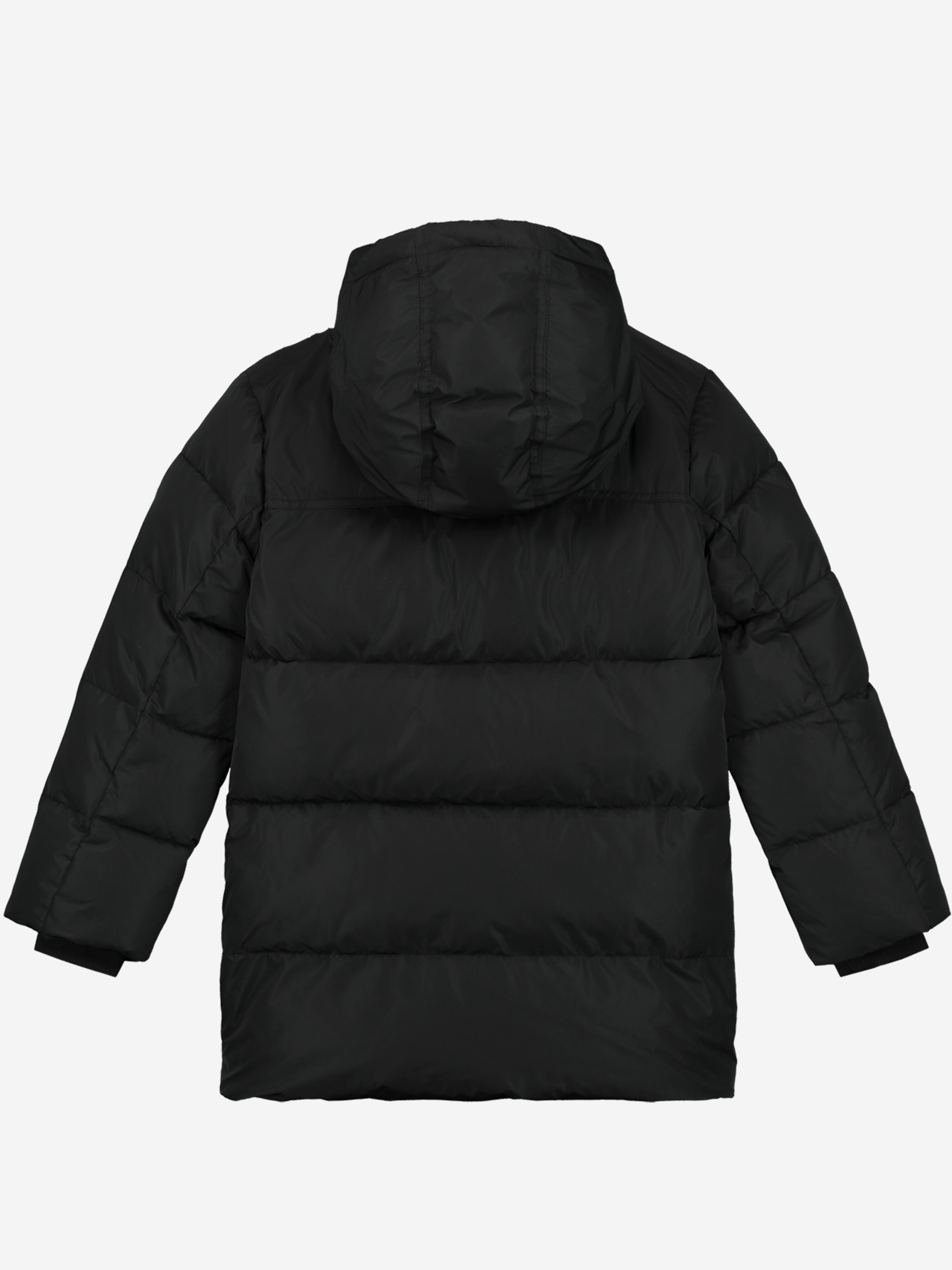 Puffer jas met capuchon en logo