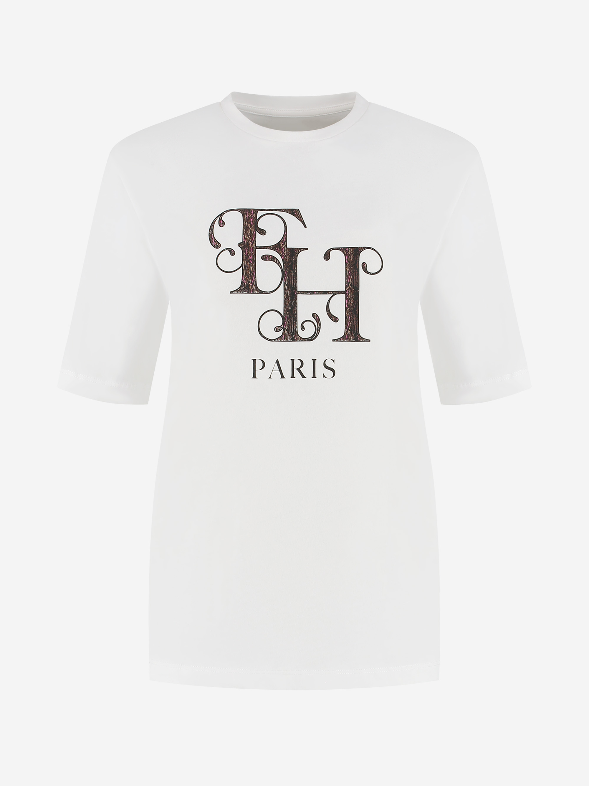 T-shirt met panterprint FH logo